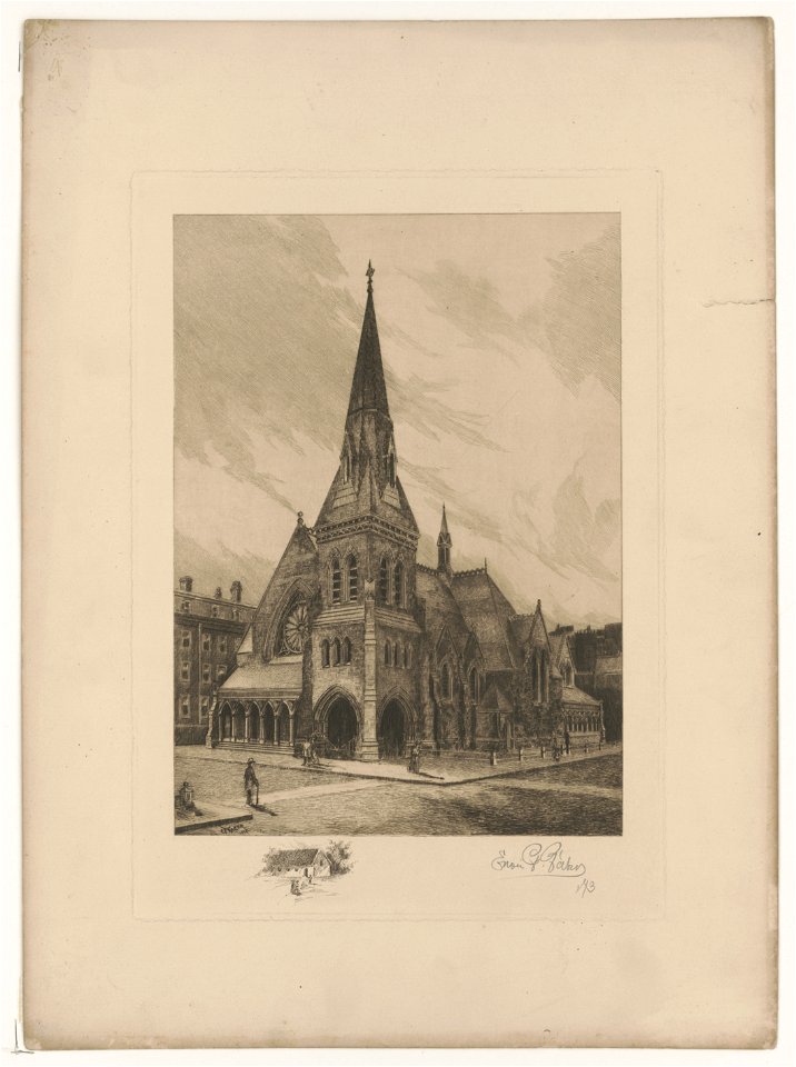 City church on street corner LCCN2003680911