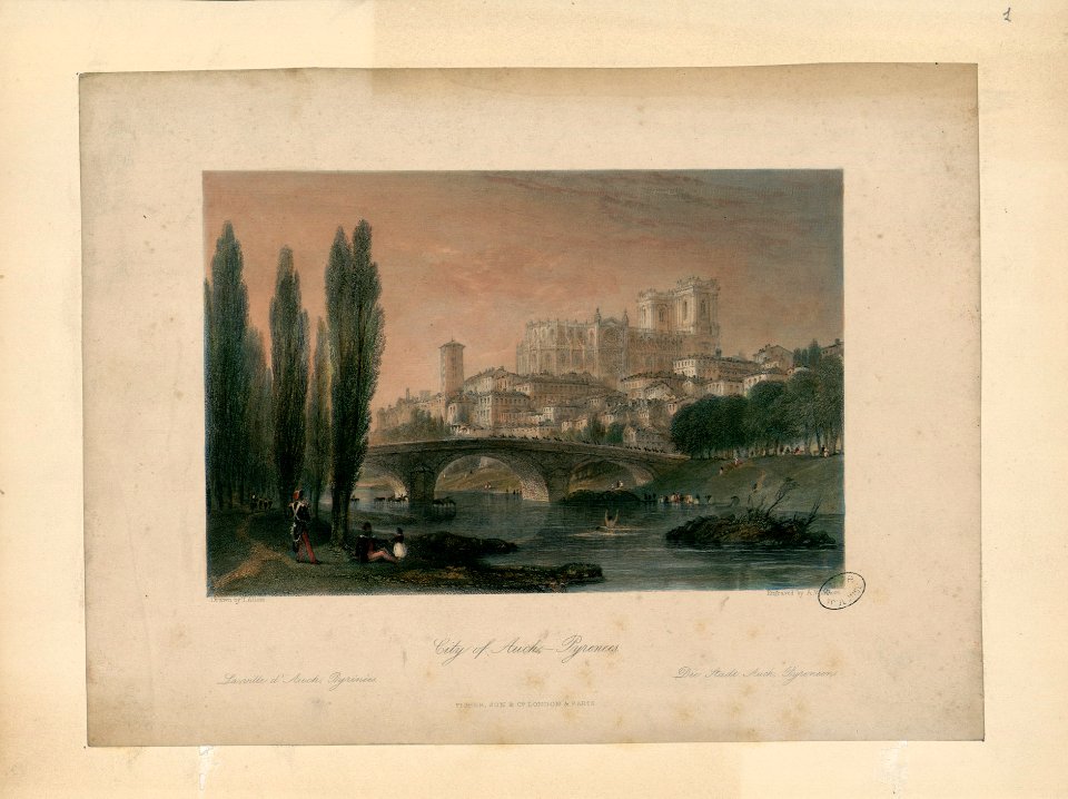 City of Auch, Pyrenees = La ville d'Auch, Pyrénées = Die Stadt Auch, Pyreneens - Fonds Ancely - B315556101 A ALLOM 2 001