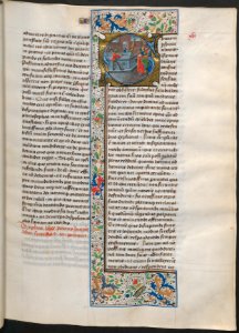 Civitate Dei-UBU Hs. 42-f.016r-Augustinus en de sarcofaag