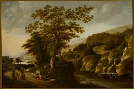 Claes Jansz. van der Willigen - Rhine landscape with a waterfall - M.Ob.1885 MNW - National Museum in Warsaw