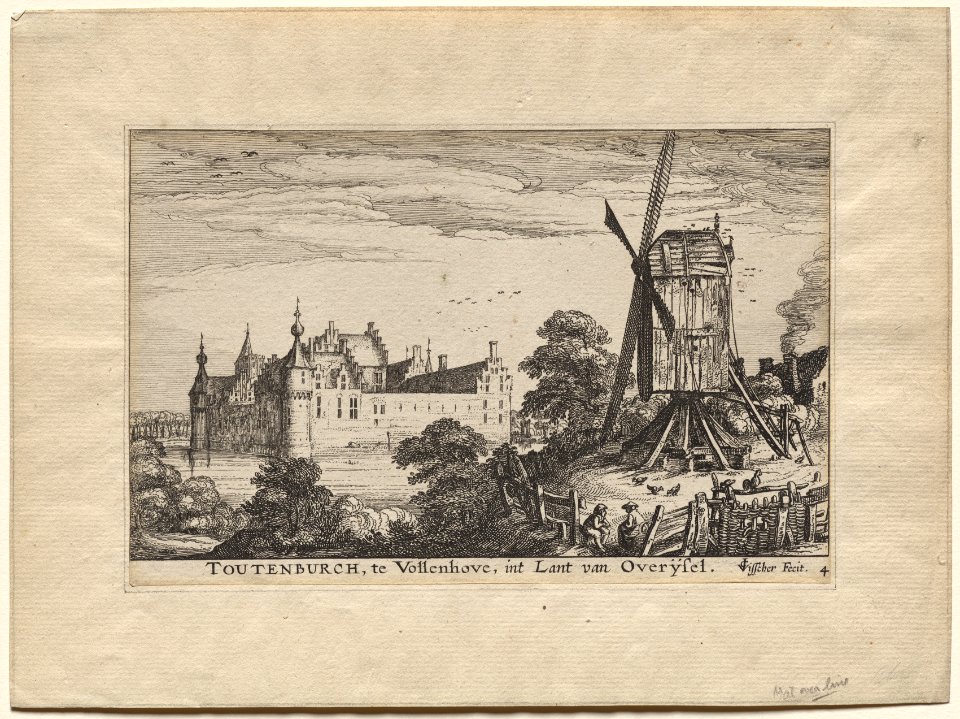 Claes Jansz Visscher - Four Castles in Holland and Utrecht, The Castle Toutenburgh in Vollenhove - 1996.319 - Cleveland Museum of Art