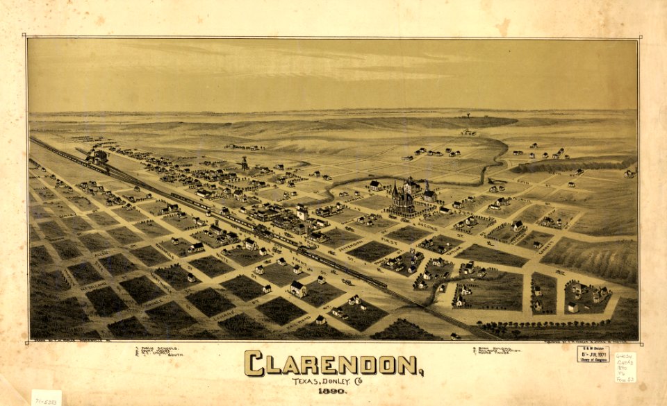 Clarendon, Texas, Donley Co. 1890 LOC gm71005383