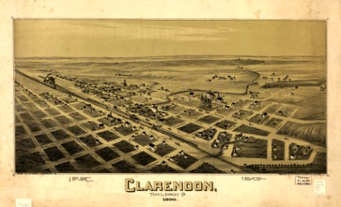 Clarendon, Texas, Donley Co. 1890 LOC gm71005383