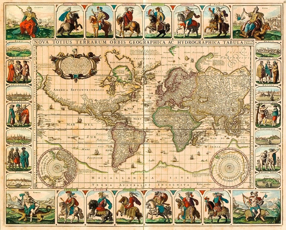 Claes Janszoon Visscher - Nova Totius Terrarum Orbis Geographica Ac Hydrographica Tabula Autore