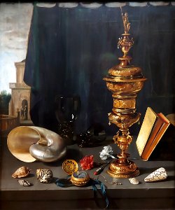Claesz Pieter Still-Life with a Tall Golden Geblet. Free illustration for personal and commercial use.