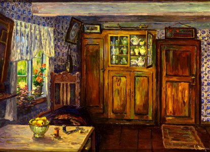 Clarita Beyer Interieur einer Fischerstube auf den Halligen