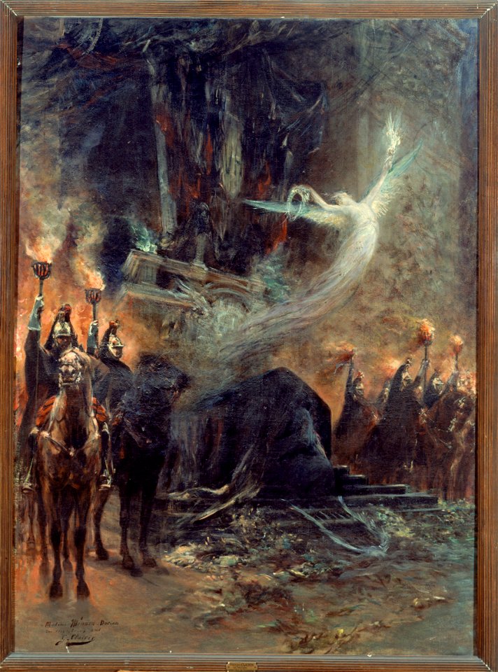 Clairin, Georges - Funérailles de Victor Hugo - la veillée sous l'arc de triomphe - 262 - Maison de Victor Hugo