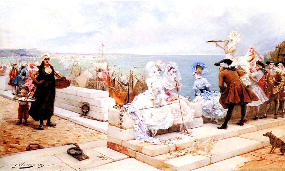 Clairin - Elegant Figures Watching the Regatta