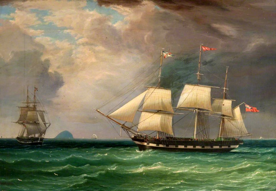 William Clark - The Barque Eldon off Ailsa Craig (1831)