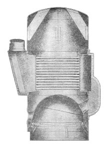 Clarke Chapman dryback crosstube vertical boiler (Rankin Kennedy, Modern Engines, Vol VI)