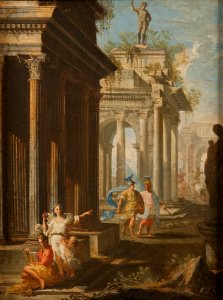 Classical Buildings with Columns (Alberto Carlieri) - Nationalmuseum - 17069. Free illustration for personal and commercial use.