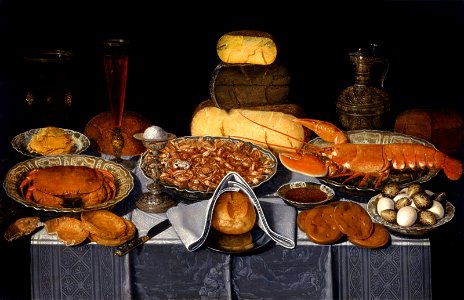 Clara Peeters - Still Life with Crab, Shrimps and Lobster - 99.308 - Museum of Fine Arts