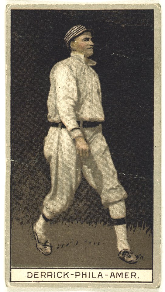 Claude Derrick, Philadelphia Athletics, baseball card portrait LCCN2008678382