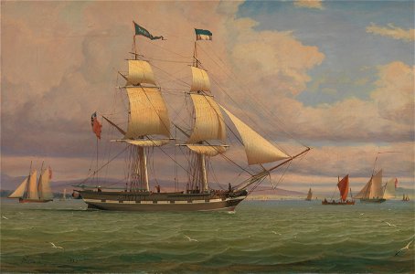William Clark - The English Brig 'Norval' before the Wind - Google Art Project