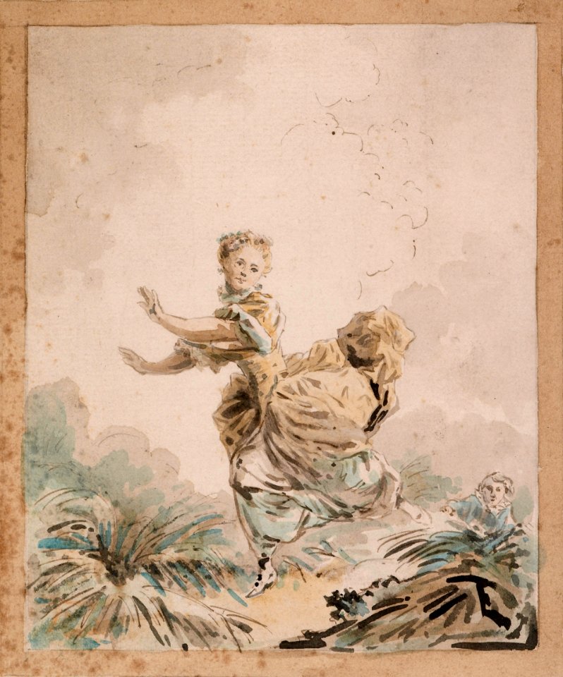 Claude Hoin - Lady Running in a Field - 1940-5.7 - Albright–Knox Art Gallery
