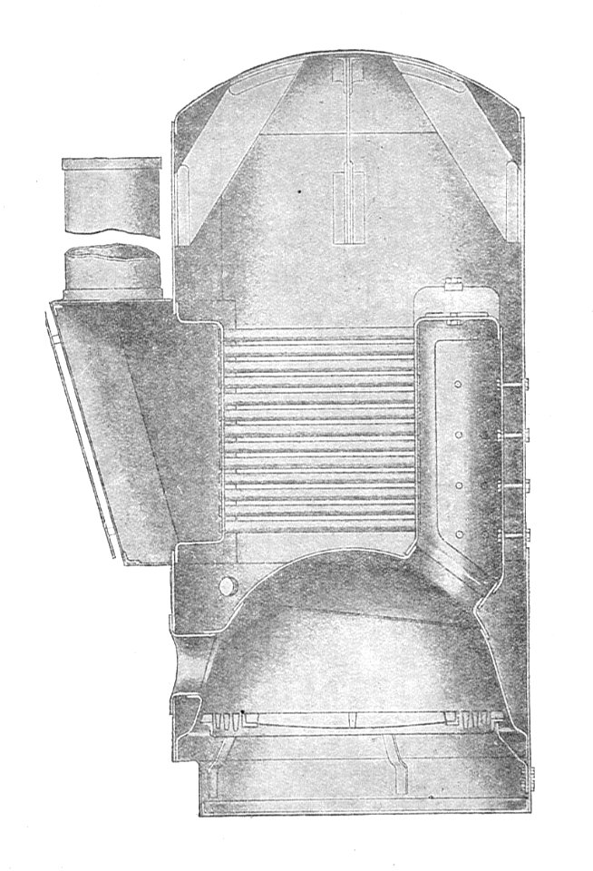 Clarke Chapman wetback crosstube vertical boiler (Rankin Kennedy, Modern Engines, Vol VI)