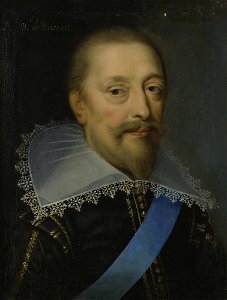 Claude Deruet (attr) Portrait of a man with blue sash