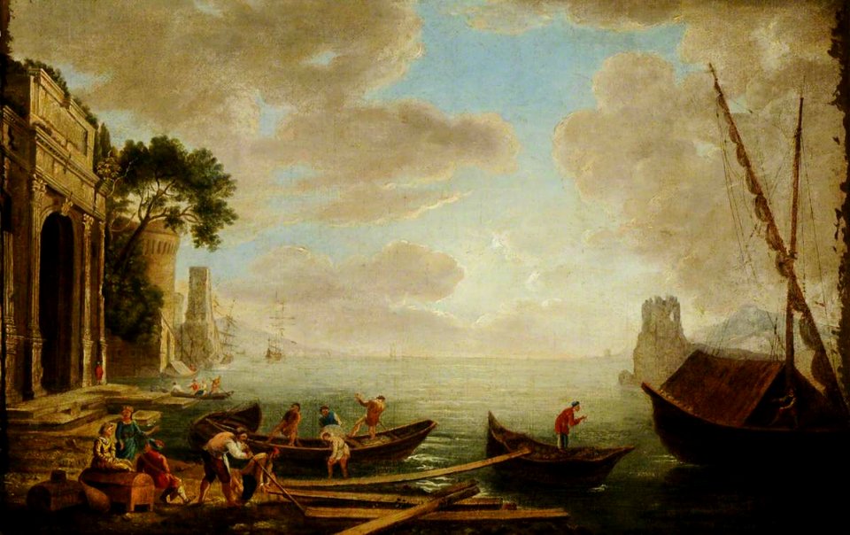 Claude Lorrain (1604-1682) (style of) - A Seaport - 959470 - National Trust