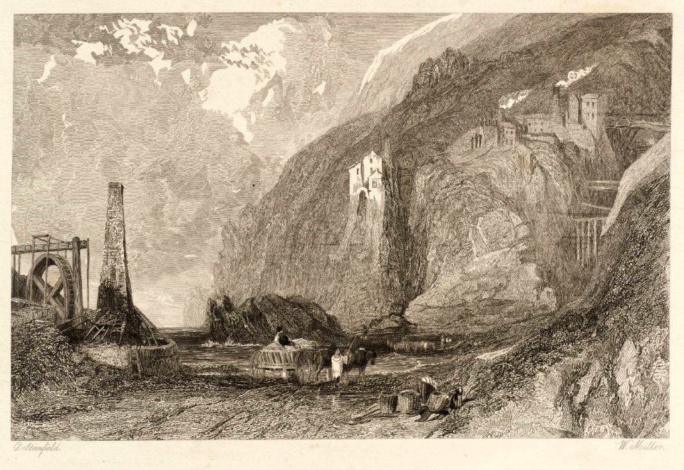 Clarkson Frederick Stanfield – Botallack Mine, Cornwall engraved by W. Miller