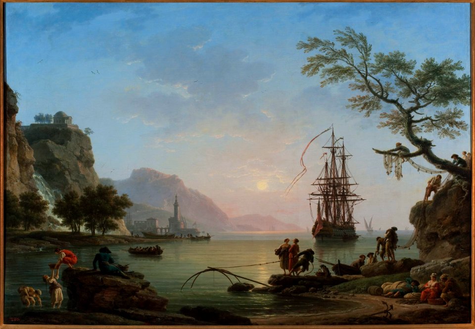 Claude Joseph Vernet - Fishing port at dawn (Morning) - M.Ob.2569 MNW - National Museum in Warsaw