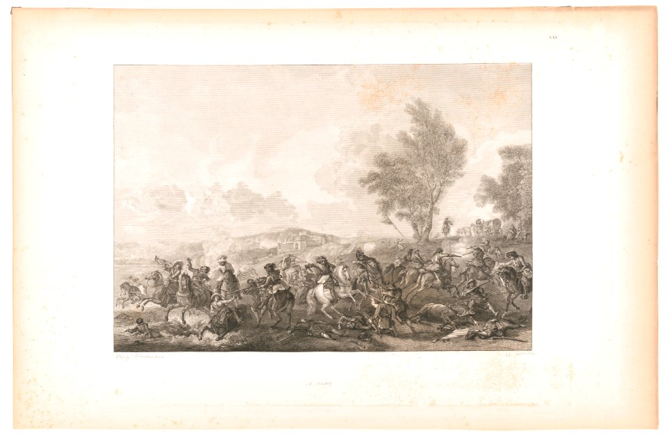 Clash of cavalry near the bank of a river) - (Wouwermans pinx. ; P. Ayres del. ; Sonne sc.) LCCN2012649655