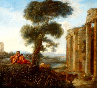 Claude Lorrain (imitator of) - Mercury and Argus - Google Art Project. Free illustration for personal and commercial use.