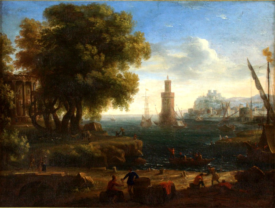 Claude Lorrain - Paisaje de un puerto