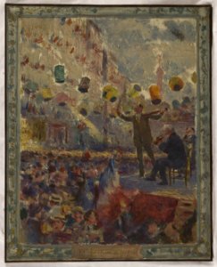 Claude Charles Bourgonnier - Esquisse pour la mairie du 12ème arrondissement de Paris , Le bal du 14 Juillet - PPP4338 - Musée des Beaux-Arts de la ville de Paris