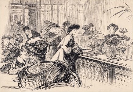 Claude Allin Shepherson - Shepherson1-98269 - Lady (at Railway Restaurant Counter)