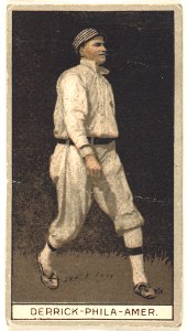 Claude Derrick, Philadelphia Athletics, baseball card portrait LCCN2008678382