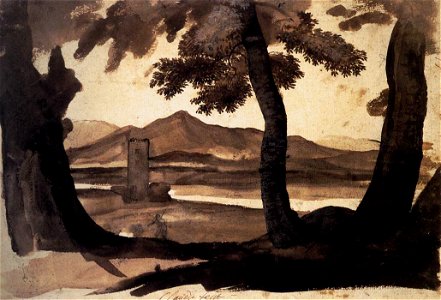 Claude Lorrain - View of the Campagna - WGA04990. Free illustration for personal and commercial use.