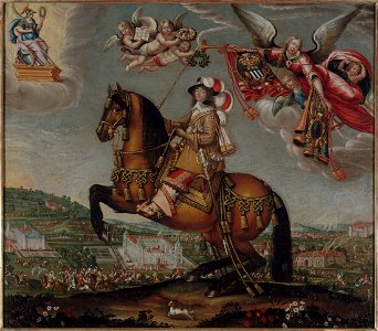 Claude Deruet - Portrait équestre d'Alberte Barbe d'Ernécourt, dame de Saint-Balmont (1607-1660) - P977 - Musée Carnavalet