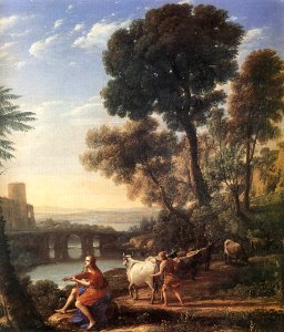 Claude Lorrain - Landscape with Apollo Guarding the Herds of Admetus - WGA04995