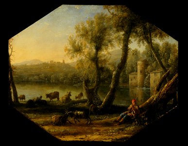 Claude Lorrain - Pastoral landscape - Google Art Project. Free illustration for personal and commercial use.