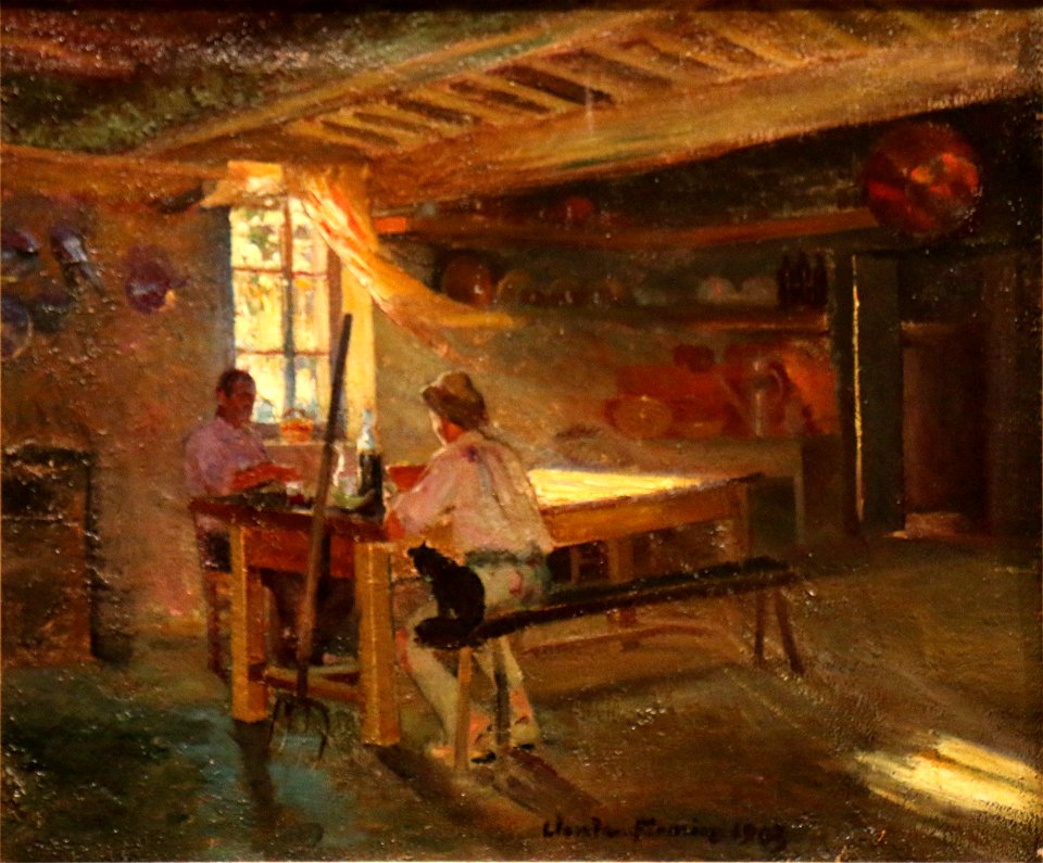 Claude Firmin - intérieur de ferme