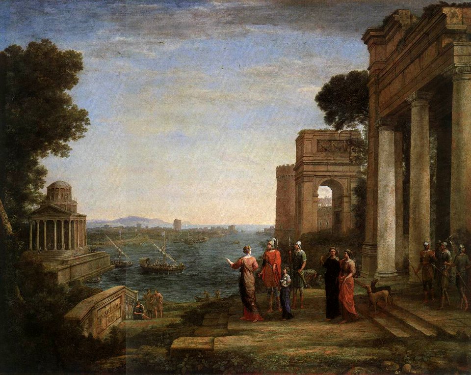 Claude Lorrain - Aeneas's Farewell to Dido in Carthago - WGA05017. Free illustration for personal and commercial use.