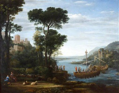 Claude Lorrain (1604-1682) - The Arrival of Aeneas at Pallanteum - 515654 - National Trust