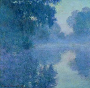 Claude Monet - Bras de Seine près de Giverny, soleil levant - Musée Marmottan-Monet. Free illustration for personal and commercial use.