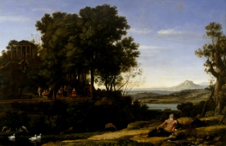 Claude Lorrain (Claude Gellée) - Landscape with Apollo and the Muses - Google Art Project