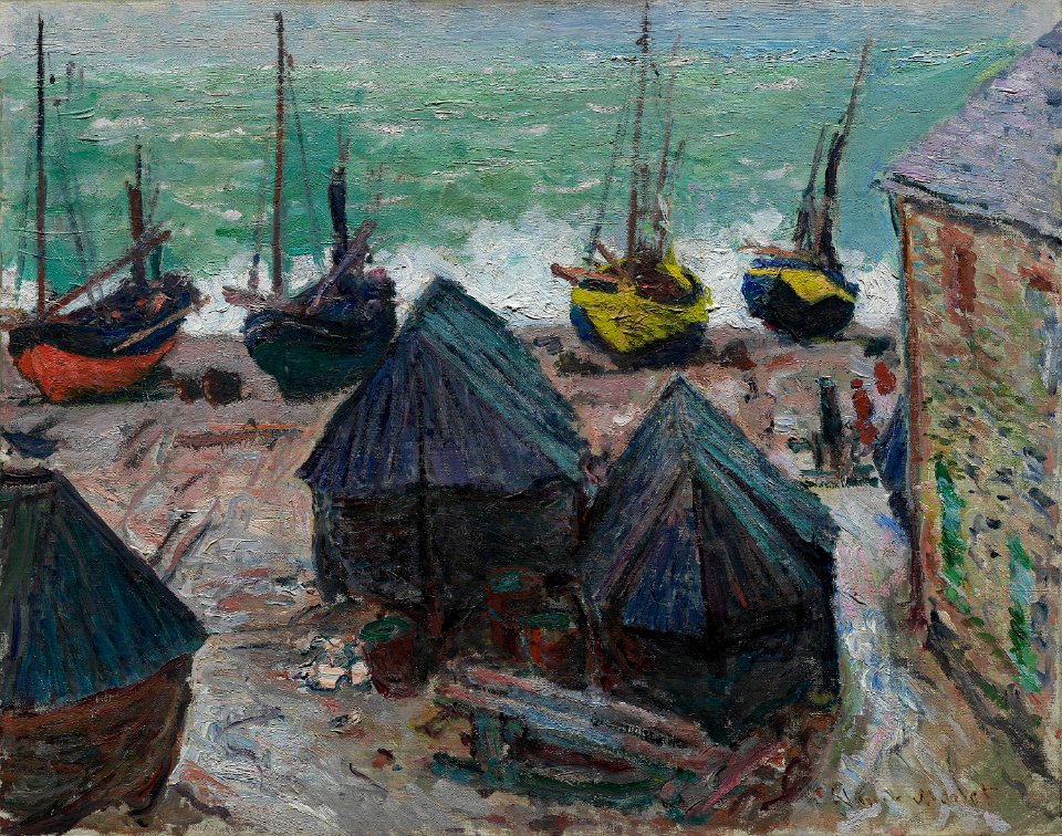 Claude Monet - Boats on the Beach at Étretat - 1947.95 - Art Institute of Chicago