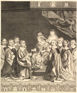 Claude Mellan, Frontispiece - Les Ordonnances royaux, ca. 1644