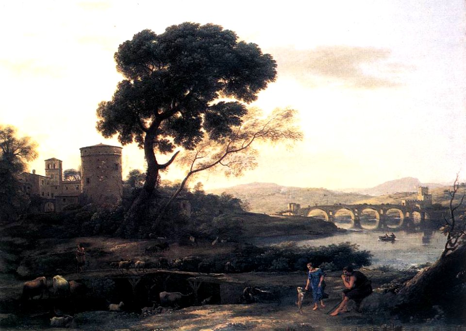 Claude Lorrain - Landscape with Shepherds - The Pont Molle - WGA04993