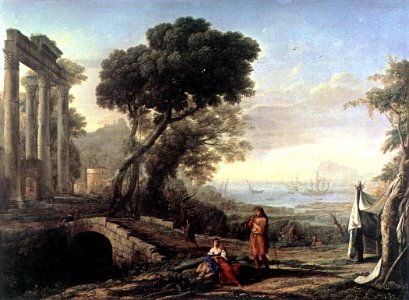 Claude Lorrain - Italian Coastal Landscape - WGA04983. Free illustration for personal and commercial use.