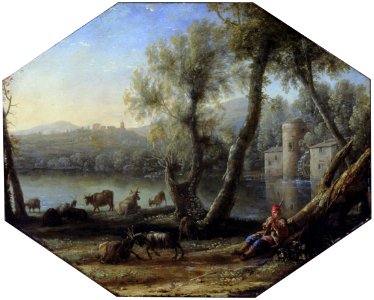 Claude Lorrain - Pastoral landscape - Google Art ProjectFXD. Free illustration for personal and commercial use.