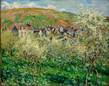 Claude Monet - Flowering Plum Trees - Google Art Project. Free illustration for personal and commercial use.