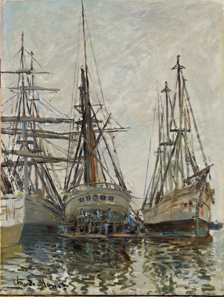 Claude Monet - Bateaux dans un port