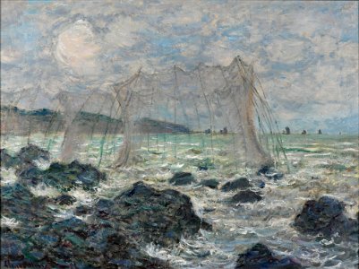 Claude Monet - Fishing nets at Pourville - Google Art Project. Free illustration for personal and commercial use.