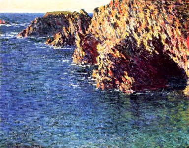 Claude Monet - Grotte de Port-Domois. Free illustration for personal and commercial use.
