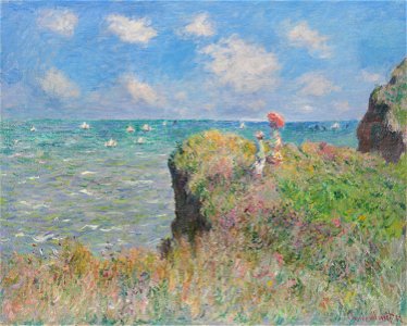 Claude Monet - Cliff Walk at Pourville - 1933.443 - Art Institute of Chicago. Free illustration for personal and commercial use.