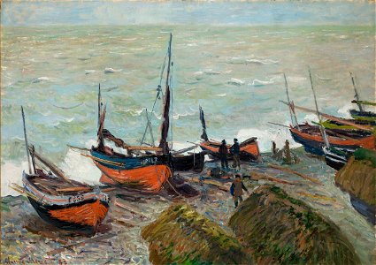 Claude Monet - Fishing Boats. Free illustration for personal and commercial use.
